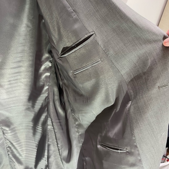 Jos A Bank travelers collection Men’s blazer jacket wool beige/grey 52L 2 button - Picture 8 of 16